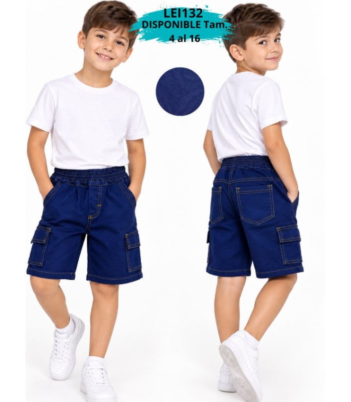 BERM.JEANS VARON CINTURA ELASTICA 4 AL 16. LEIDYMAR