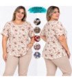 BLUSA SRA.FLOREADO LINO.COQUETA
