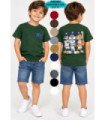 REMERA INFANTIL M/C CON ESTAMPAS.