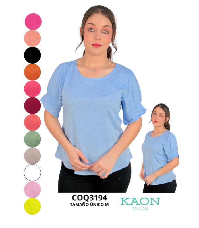 BLUSA SRTA.TELA LINO.COQUETA