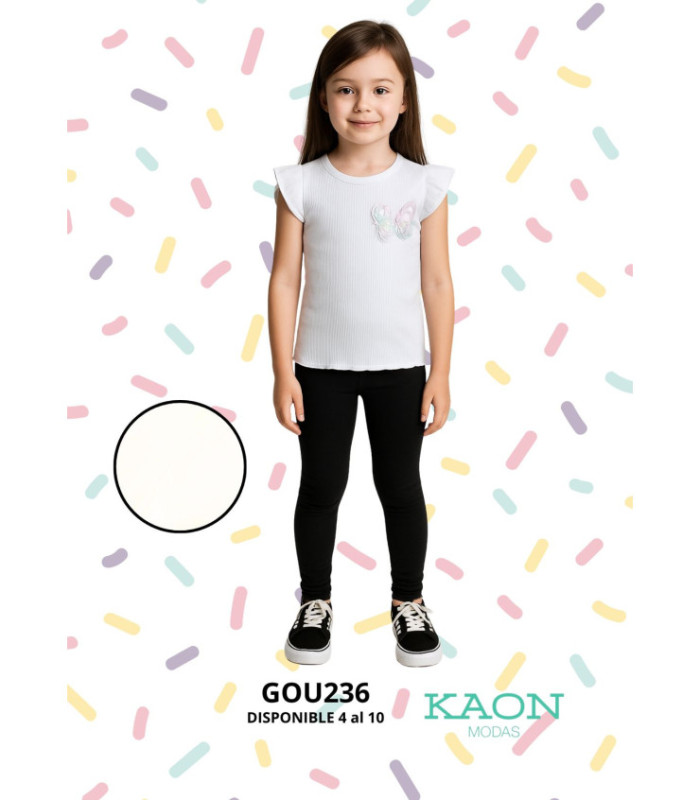 BLUSA INFANTIL M/C DETALLE MONHO