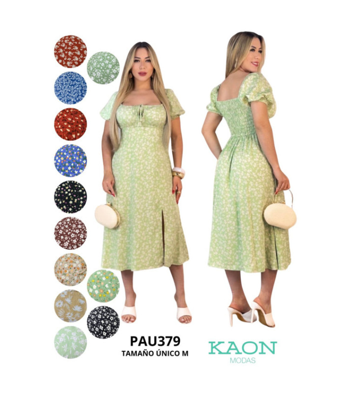 VESTIDO MIDI CON ABERTURA ABAJO