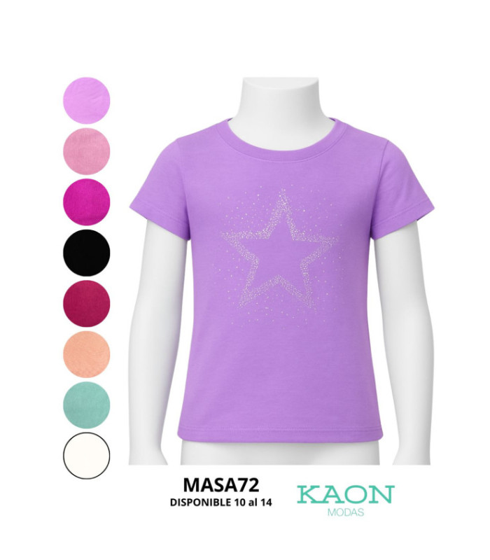 BLUS. JUVENIL M/C ALG.CON BRILLO