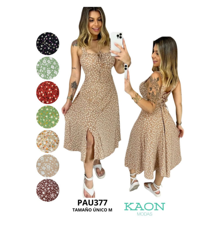 VESTIDO SOLERA  MIDI FLOREADO