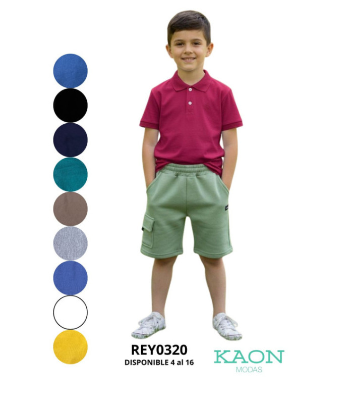 REMERA C/ CUELLO INFANTIL 4 AL 14.