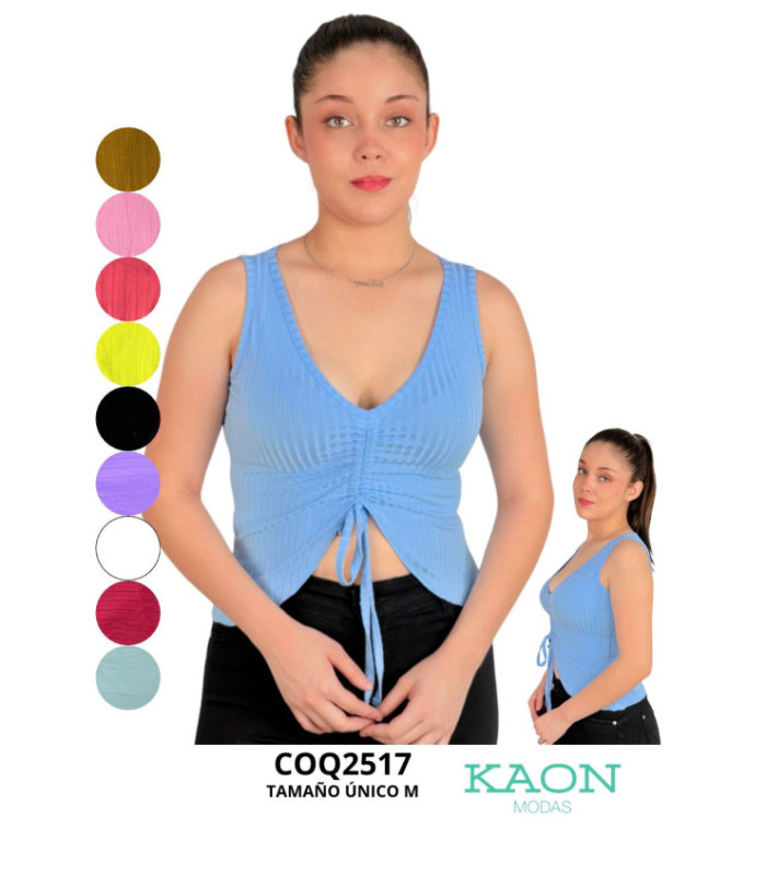 BLUS. SRTA.SIN MANGA FRUNCIDO.COQUETA