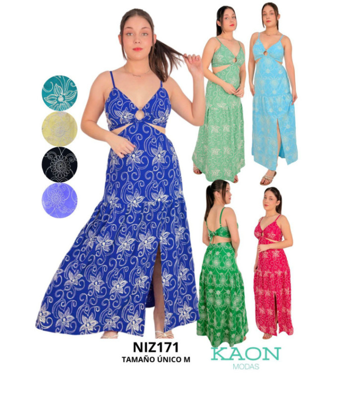 VESTIDO LARGO,ABIERTO