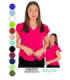 BLUSA SRTA. M/C ESCOTE V, TELA DUNNA.COQUETA