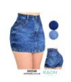 Short Pollera Jeans Fem.36 Al46.Sken - Kaon Modas CDE
