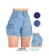 SHORT FEM. JEANS CARGO 36 AL 46.SOLIDO