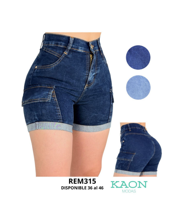 SHORT JEANS FEM.CARGO 36 AL 46.REMIX