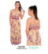 VESTIDO LARGO,SOLERA ESTAMPADA