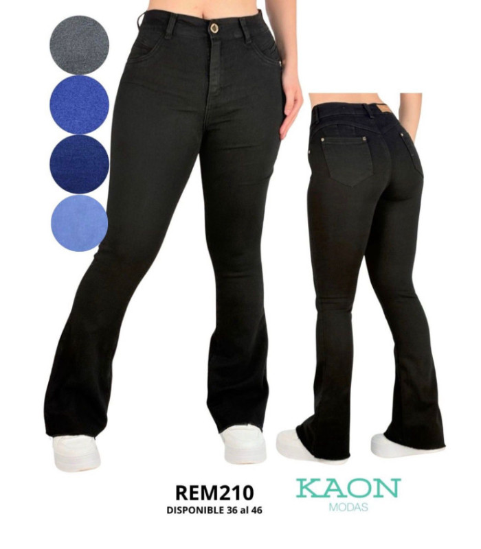 PANTALÓN JEANS FEM.FLARE.36 AL 46 REMIX