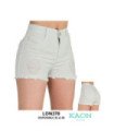 Short Jeans Blanco Fem.36 Al 46 Lon X - Kaon Modas CDE
