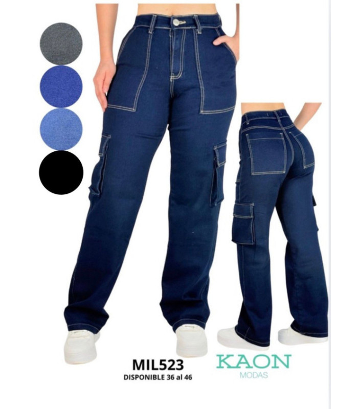 PANTALON CARGO MOM C/ LYCRA. MILKU