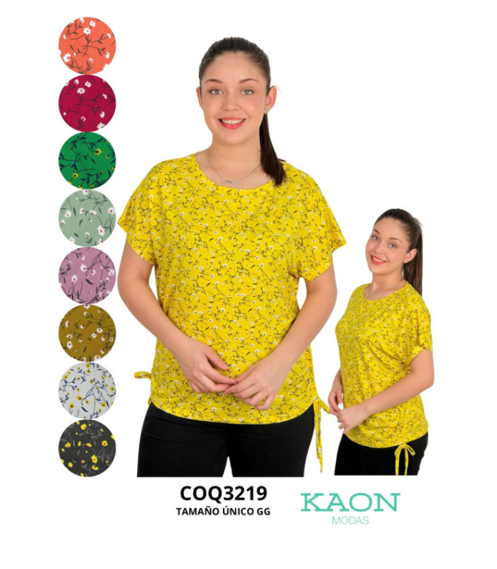 BLUSA SRA.M/C FLOREADO.COQUETA