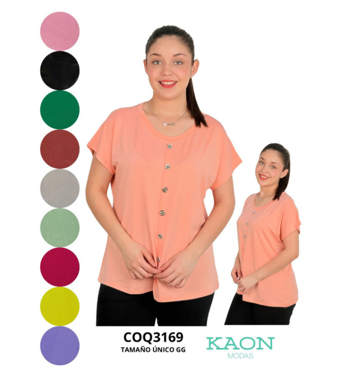 BLUSA M/C SRA.ALG.C/ BOTONES