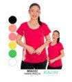 Blusa M/C Sra.estampada Y Liso - Kaon Modas CDE