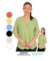 Blusa Sra.boton Enfrente Tela Lino - Kaon Modas CDE