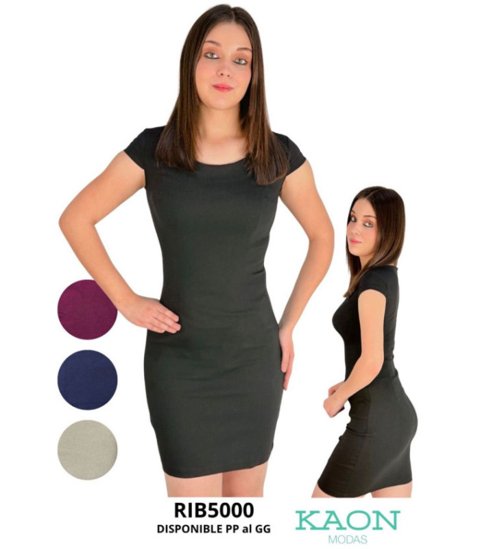 VESTIDO JACK, LISO LICRA PP AL GG.RIBBON