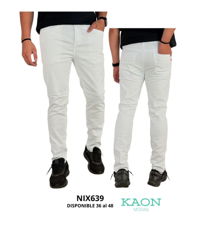 PANTALON BLANCO MASC.36 AL 48.NIX