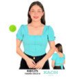 Top M/C De Atar Atras,Escote Cuadrado.ribbon - Kaon Modas CDE
