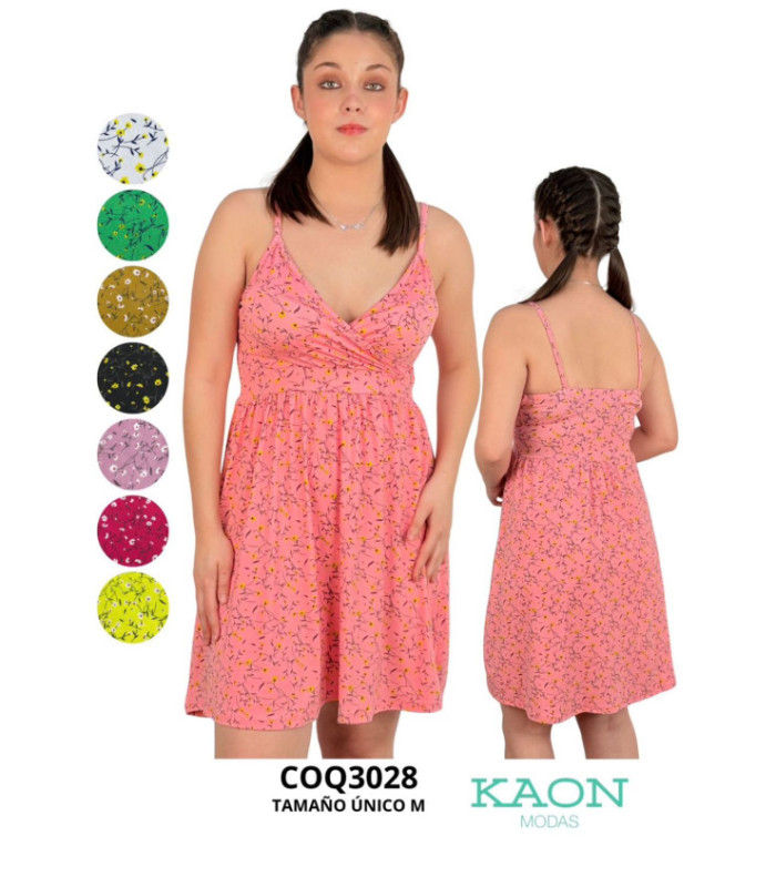 VESTIDO SRTA. CORTO FLOREADO.COQUETA