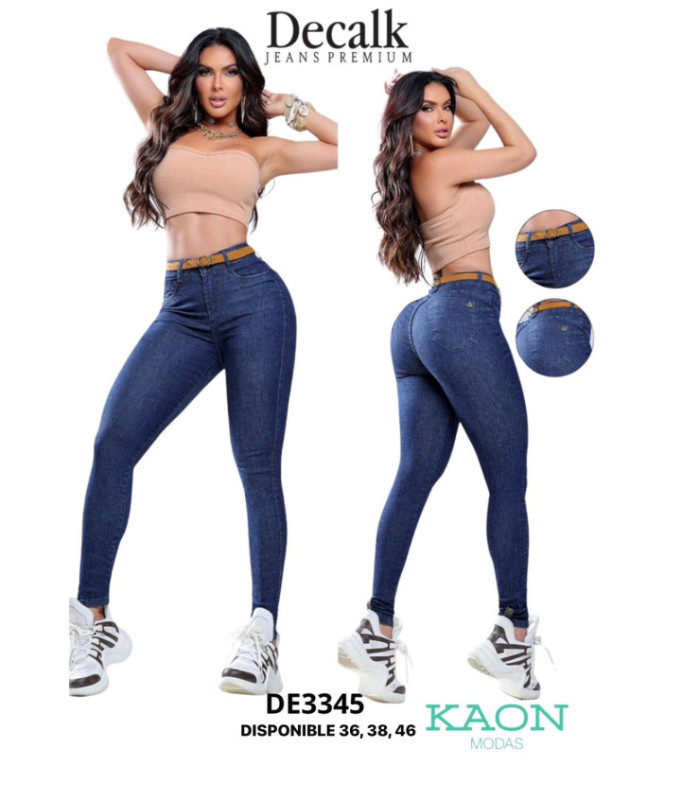 PANT.JEANS FEM CON CINTO 36 AL 46.