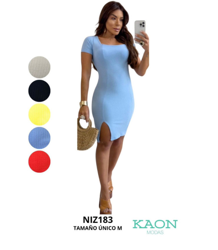 VESTIDO RIBANA CON MANGA