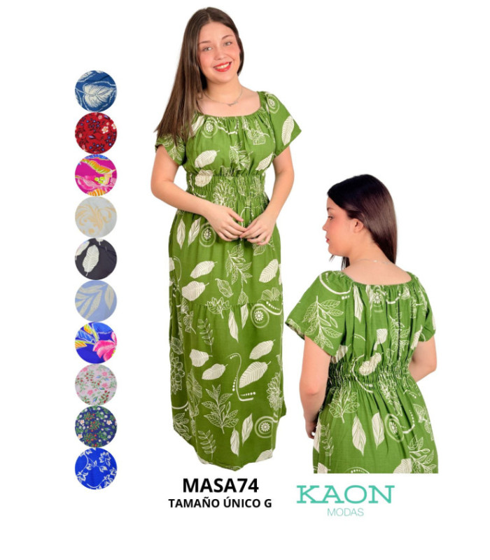 VESTIDO CIGANA ESTAMPADA M/C