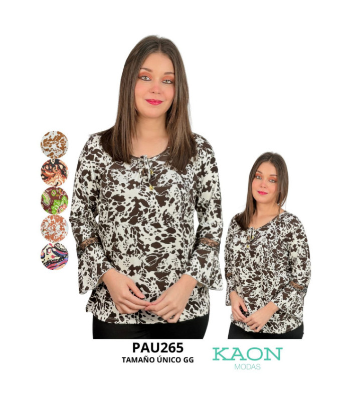 BLUSA SRA.ALG.M/L LISO Y ESTAMPADO