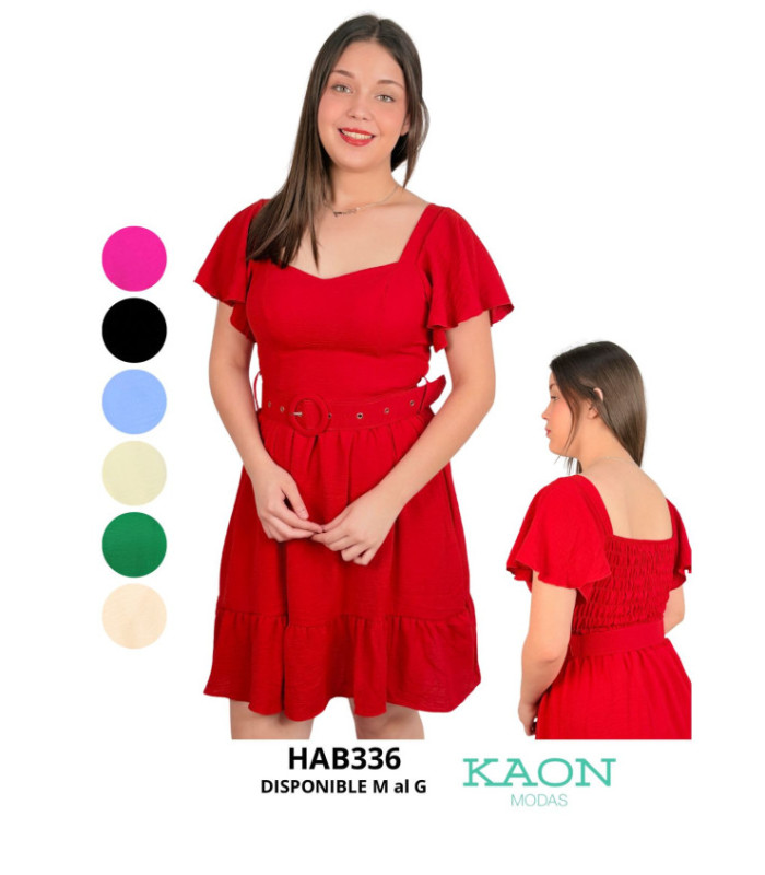 VESTIDO SRTA CON CINTO