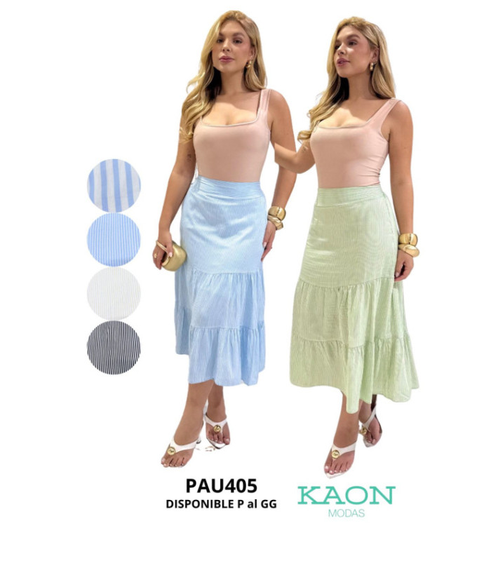 POLLERA DE TELA ESTAMPADA