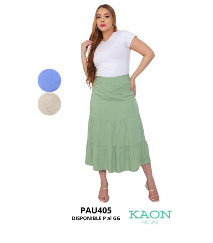 POLLERA DE TELA ESTAMPADA