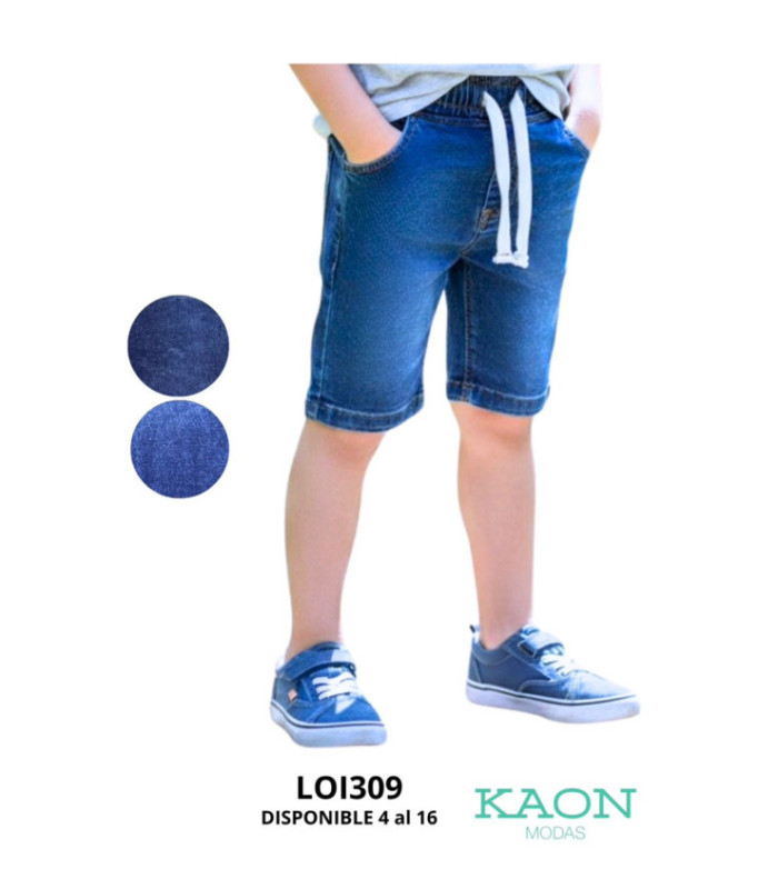 BERMUDA JEANS PARA VARON 4 AL 16.LOIS
