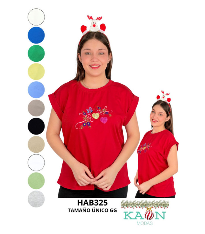 BLUSA M/C ALG.TALLE PLUS SIZE