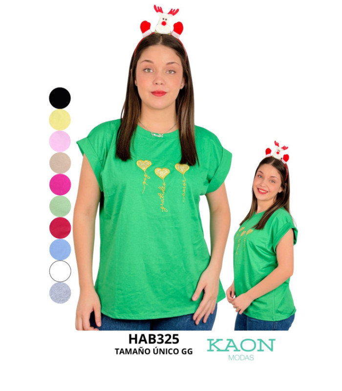 BLUSA M/C ALG.TALLE PLUS SIZE