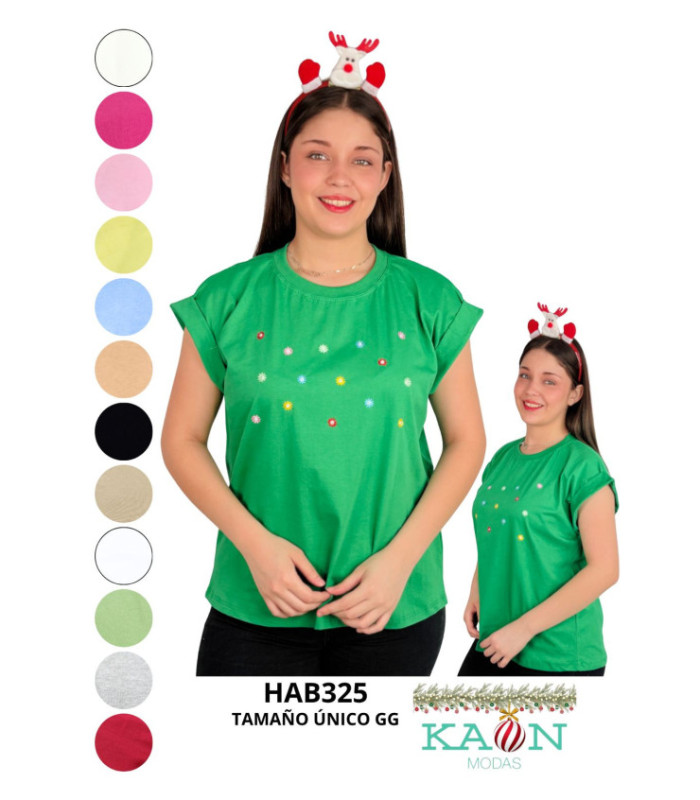 BLUSA M/C ALG.TALLE PLUS SIZE