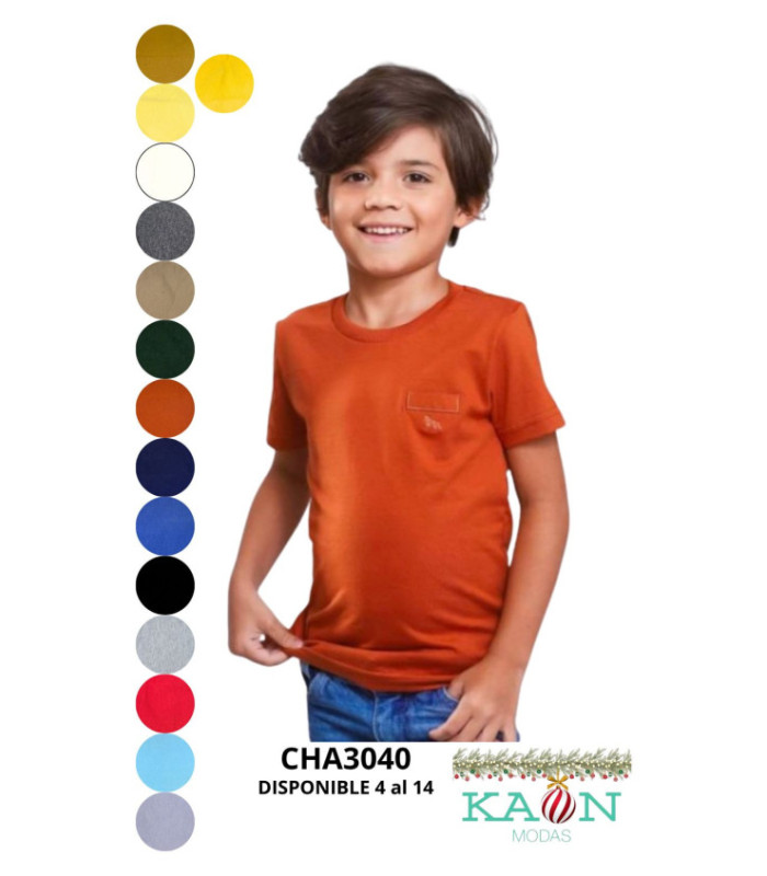 REMERA INFANTIL M/C 4 AL 14.