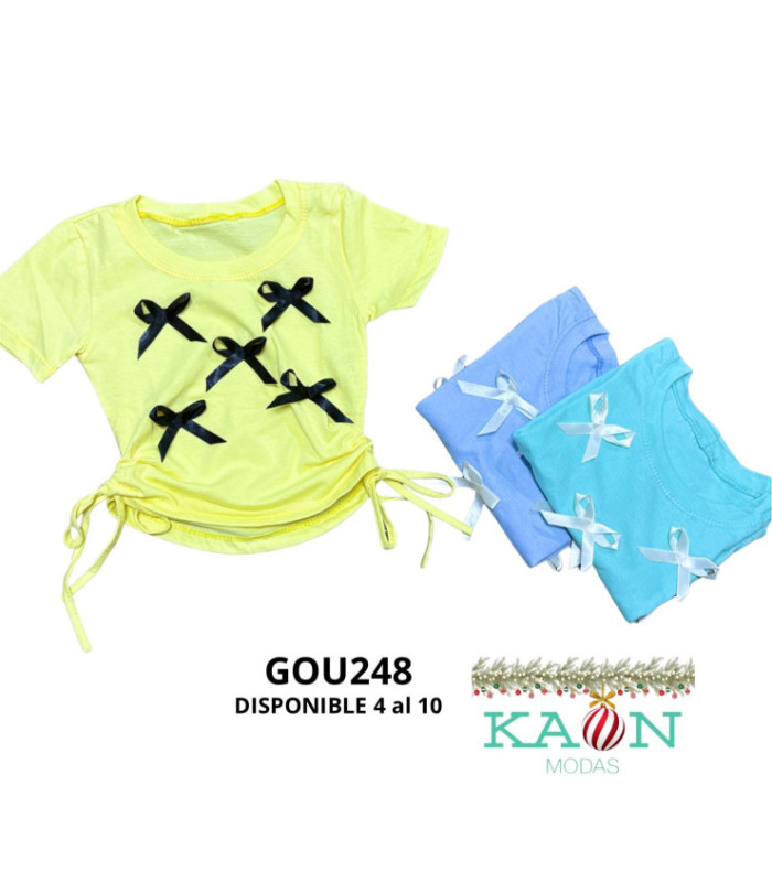 BLUSA M/C INF.ALG.DETALLE MO?ITOS