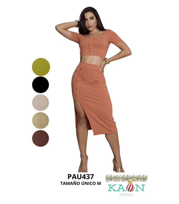 CONJUNTO POLLERA AL CUERPO