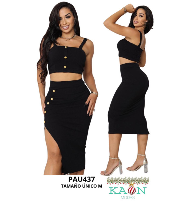 CONJUNTO POLLERA AL CUERPO