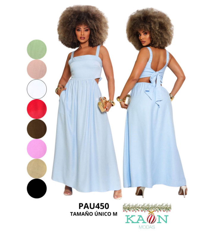 VESTIDO LARGO DE ATAR ATRAS