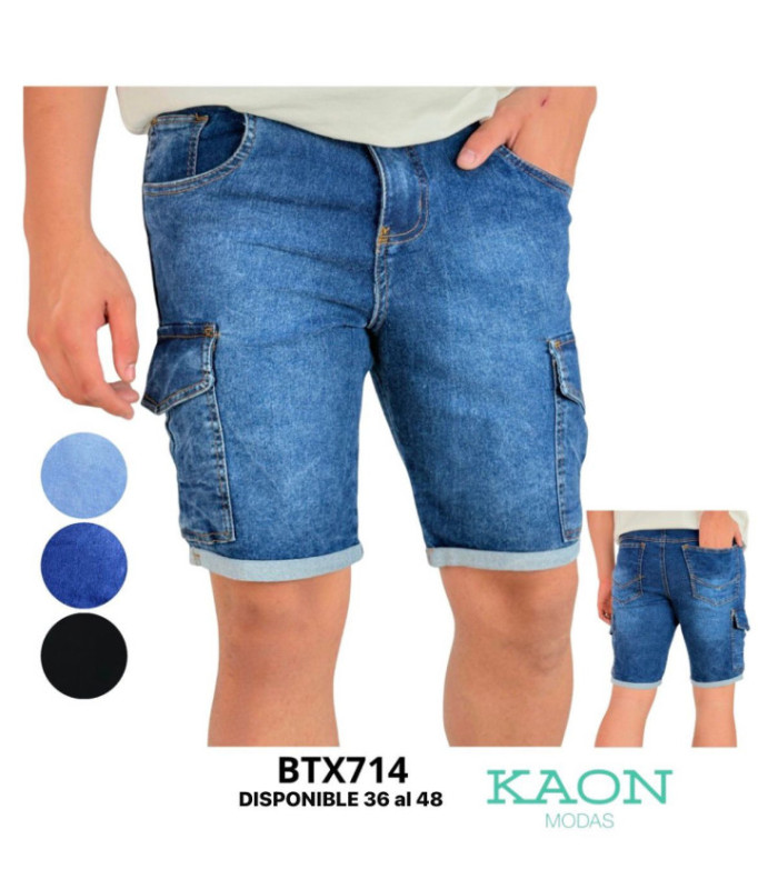 BERMUDA JEANS MASC.CARGO 38 AL 48.BTX