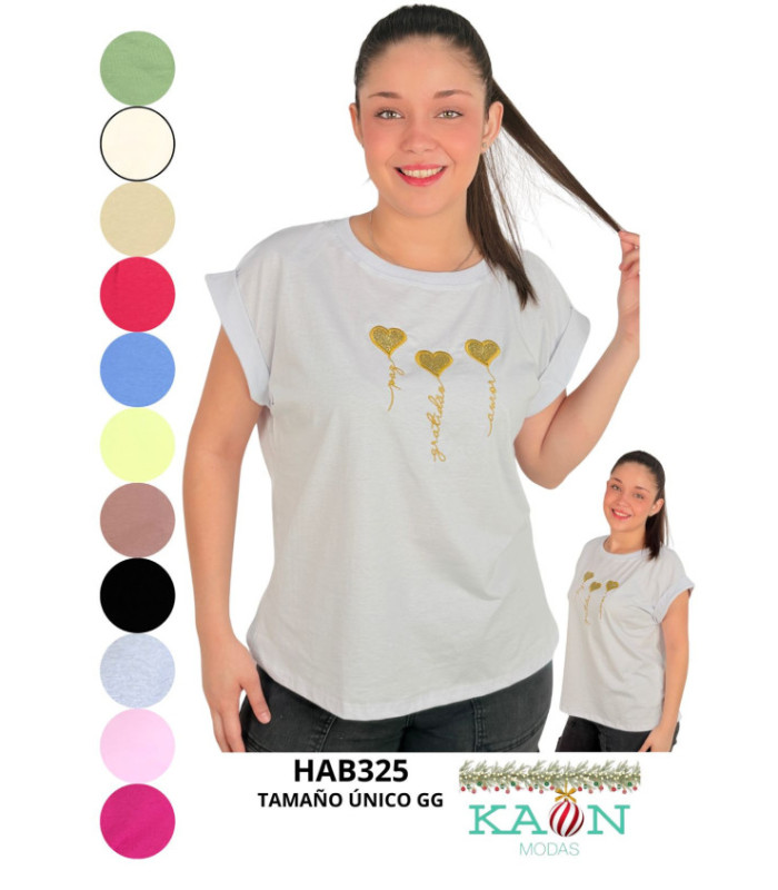 BLUSA M/C ALG.TALLE PLUS SIZE