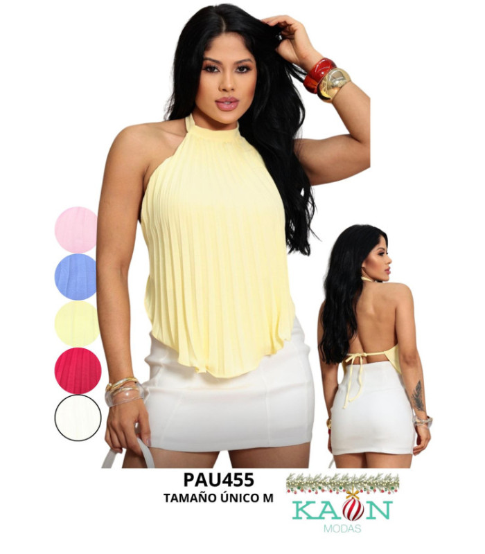 BLUSA SRTA.PLISADA DE ATAR