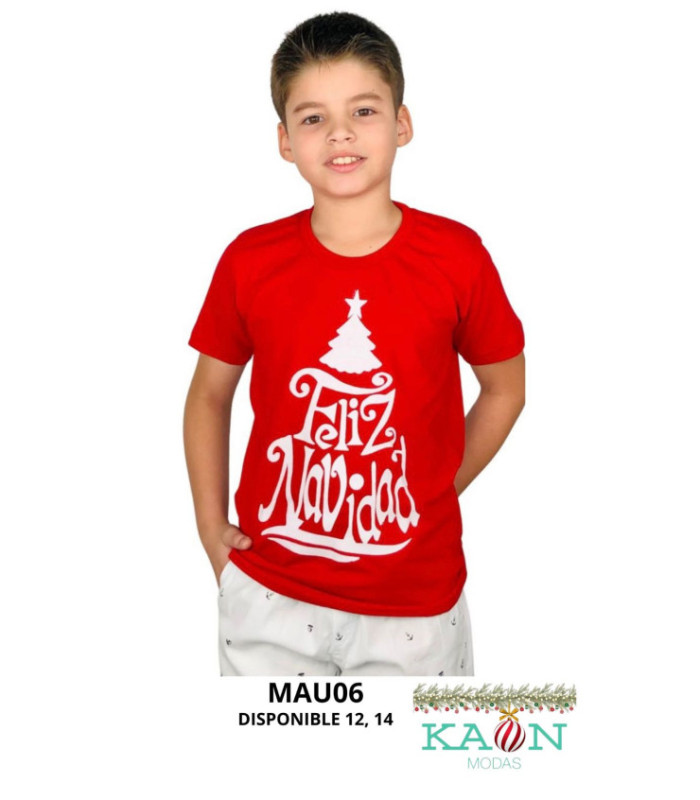 REMERA JUVENIL 12 AL16 NAVIDAD