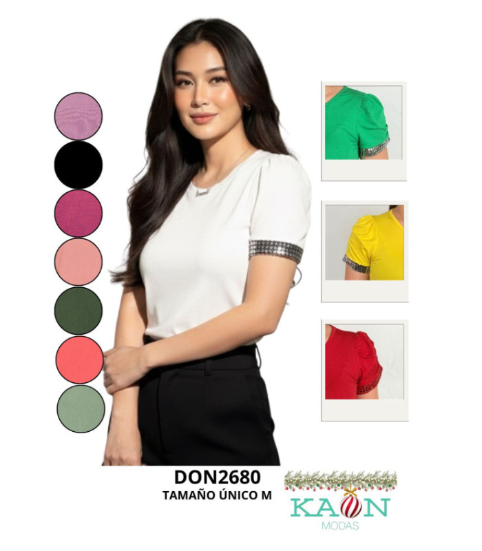 BLUS.SRTA ALG.C/ BRILLO EN EL BRAZO.DONABY