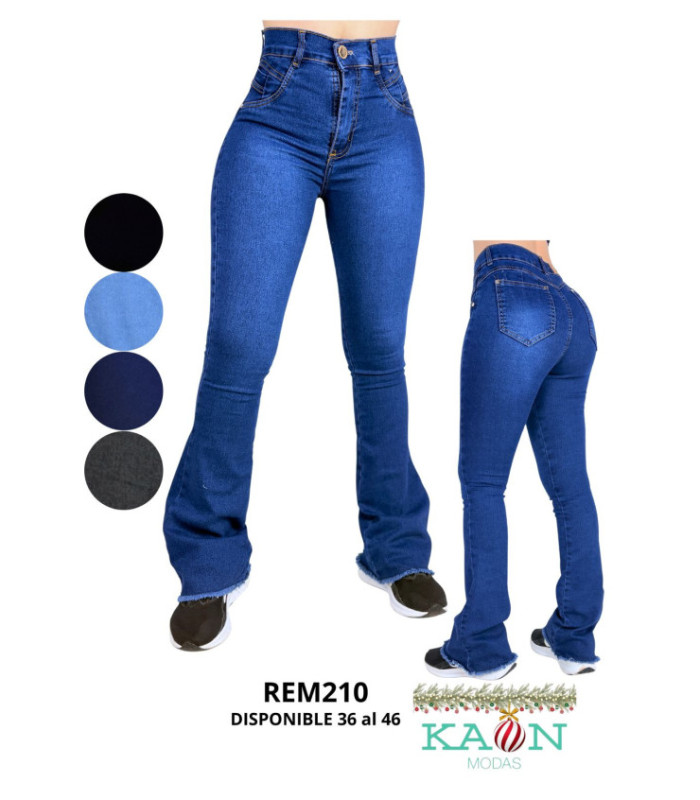 PANTALÓN JEANS FEM.FLARE.36 AL 46 REMIX