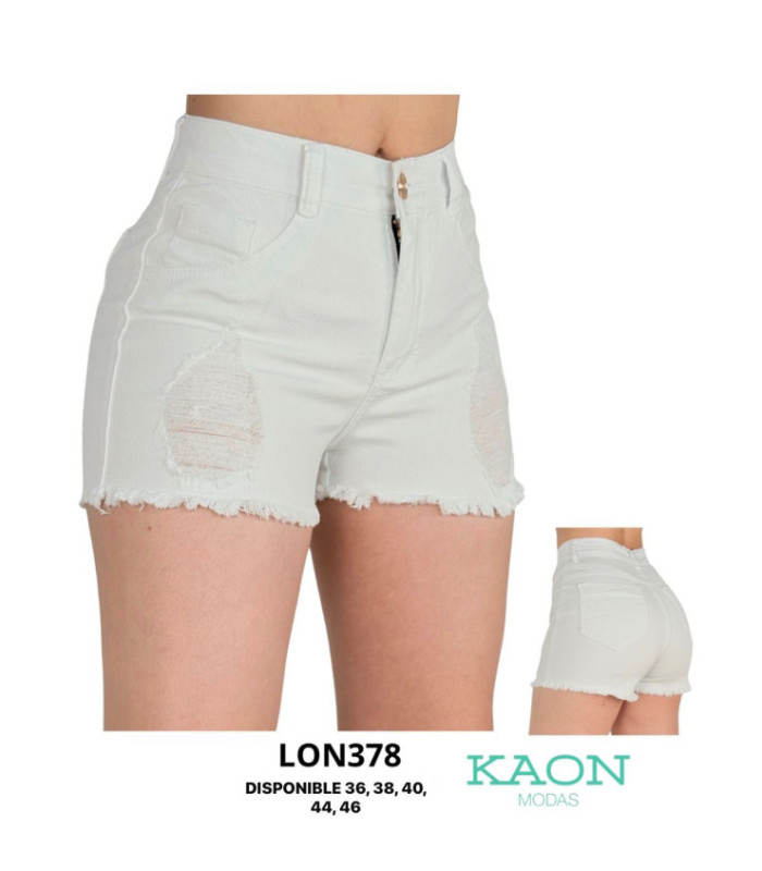 SHORT JEANS BLANCO FEM.36 AL 46 LON X